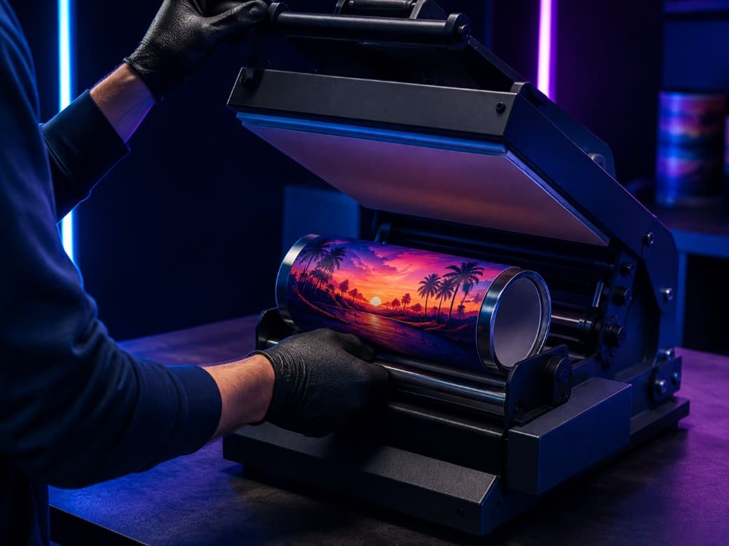 Sublimation heat press production