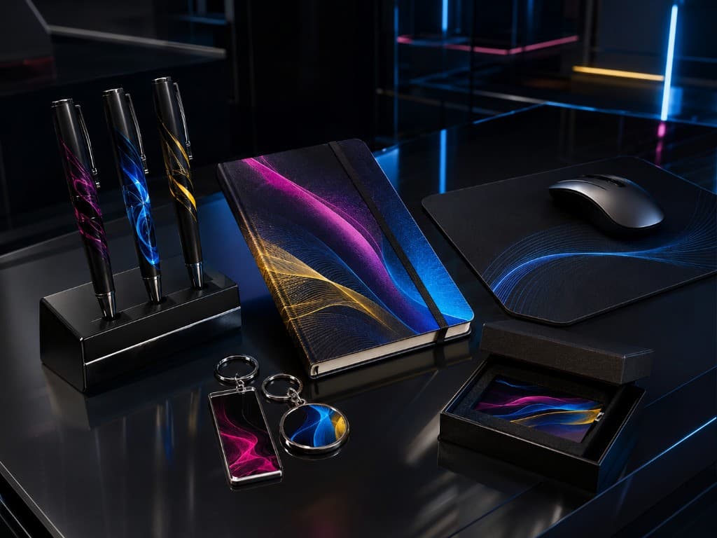 Custom pens, notebooks, mousepads, and office accessories
