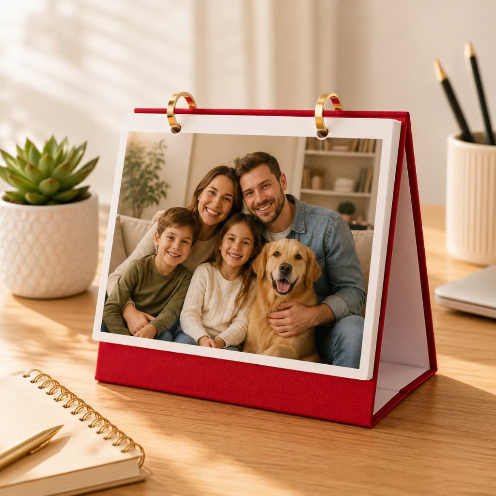 Sublimation Desk Calendar customized example