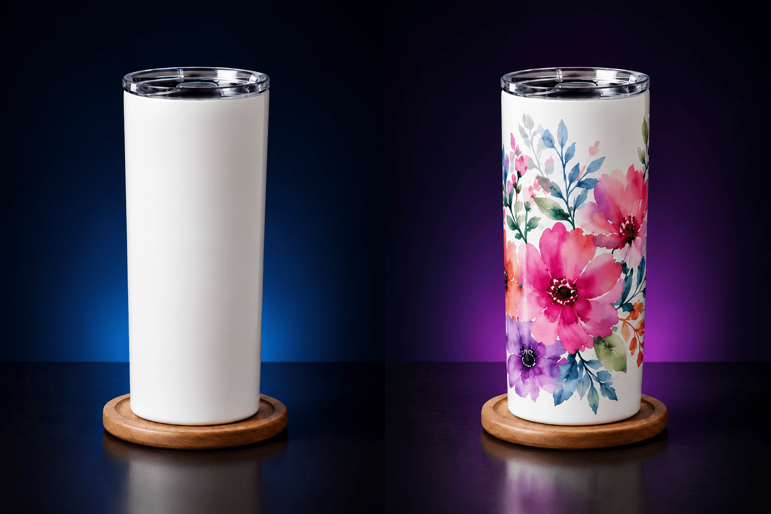 Tumblers blank and customized